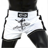 Weiß Fairtex BS1707 Slim Cut Muay Thai Shorts