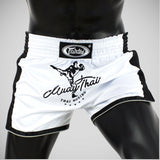 Weiß Fairtex BS1707 Slim Cut Muay Thai Shorts