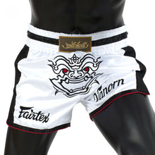 White Fairtex BS1712 Vanorn Slim Cut Muay Thai Shorts