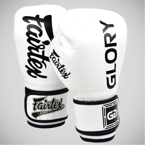White Fairtex X Glory Boxing Gloves