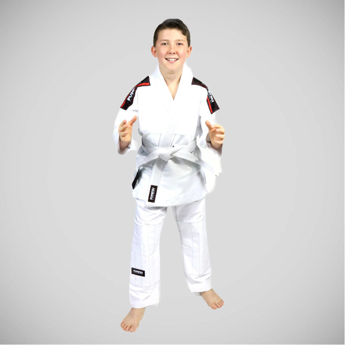 فوميتسو كيدز شيلد BJJ Gi أبيض