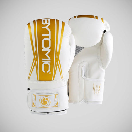 Guantes de boxeo bytómico del eje v2 blanco/oro