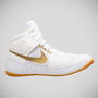 White/Gold Nike Fury Wrestling Boots