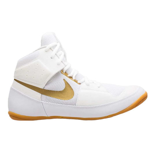 White/Gold Nike Fury Wrestling Boots