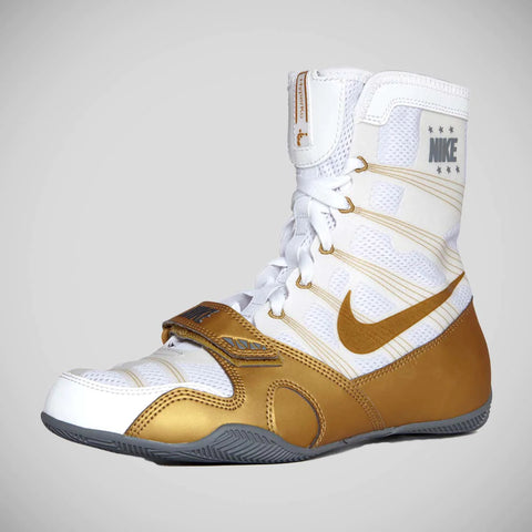 White/Gold Nike Hyper KO Boxing Boots