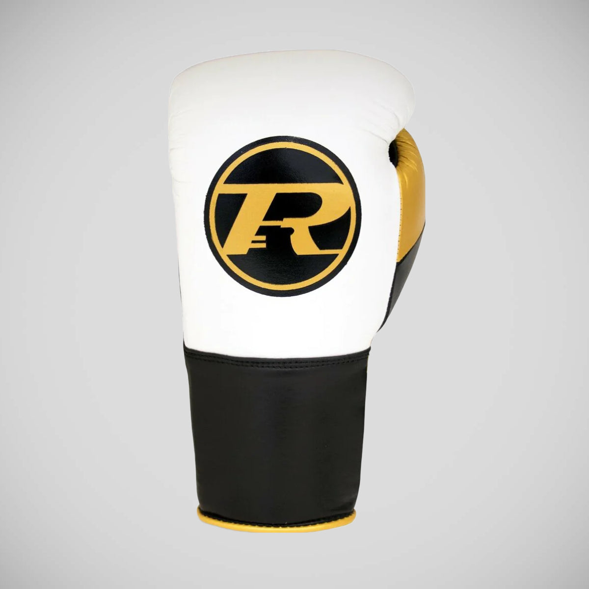 White-Gold Ringside Pro Contest Boxing Gloves   