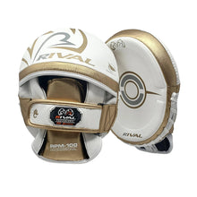 White/Gold Rival RPM100 Professional Punch Mitts