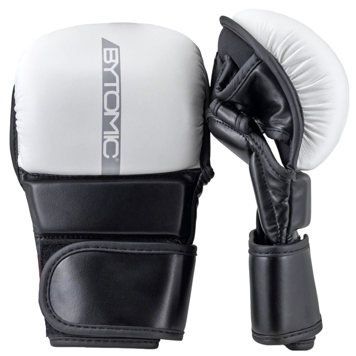 Guantes de combate de etiqueta roja bytómica MMA White/Grey/Negro