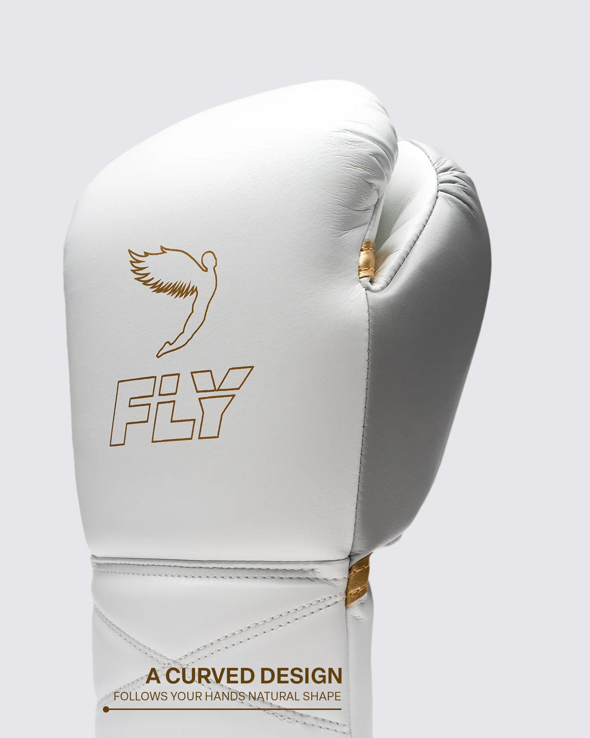 Fly Superlace Pro X 2 Boxing Gloves White/Grey/Gold