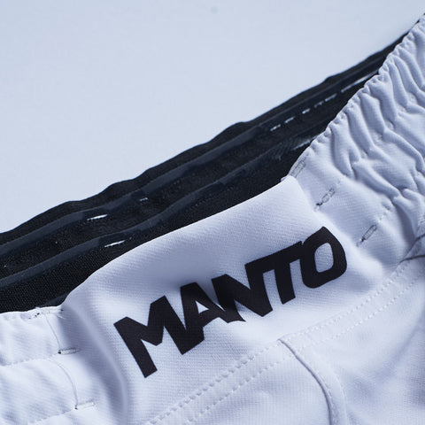 White Manto Flow Fight Shorts