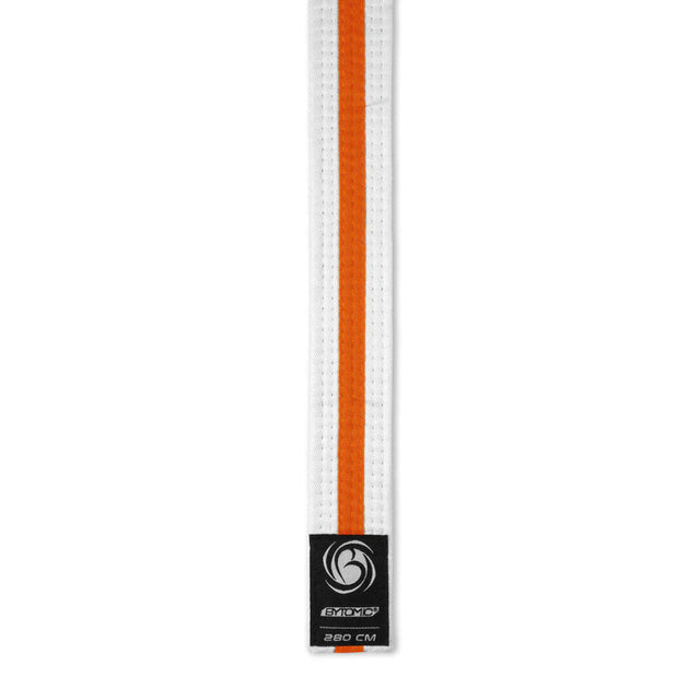 Bytomic Striped Polycotton Martial Arts Belt Pack of 10 White/Orange