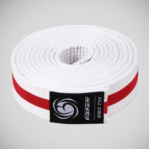 White/Red Bytomic Striped Polycotton Martial Arts Belt Pack of 10