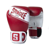 Sandee Sport Hook and Loop Fixation Gants de boxe à 2 tons blancs / rouge