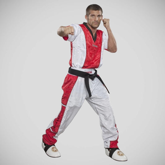 White/Red Top Ten Kickboxing Jacket