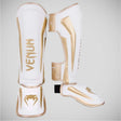 White Venum Elite Stand Up Shin Guards   