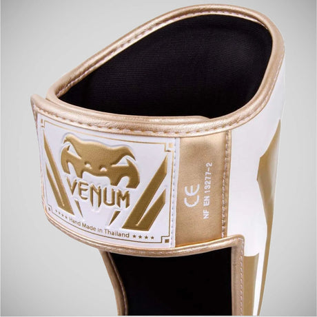 Venum Elite Stand Up Shin Guards White