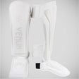 White/White Venum Elite Shin Guards   