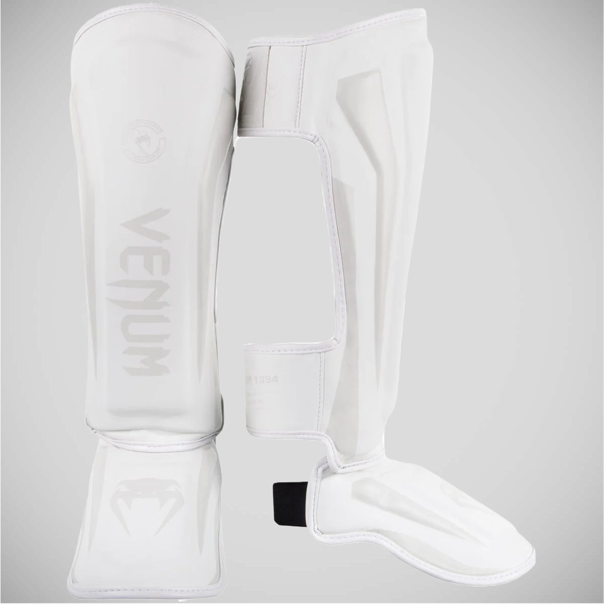 Venum Elite Shin Guards White/White from Made4Fighters