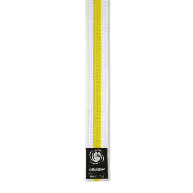 Bytomic Striped Polycotton Martial Arts Belt Pack of 10 White/Yellow