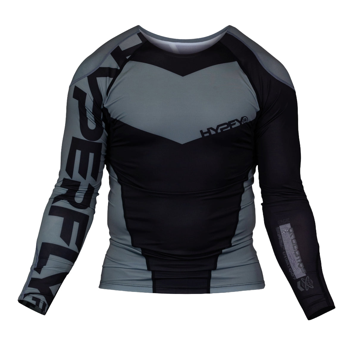 Hyperfly Supreme Edge Long Sleeve Rash Guard Wolf Grey from Made4Fighters