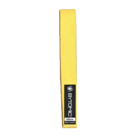 Yellow Bytomic Solid Colour Martial Arts Belt   