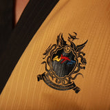 노란색 무토 태척 poomsae 하이 댄 유니폼