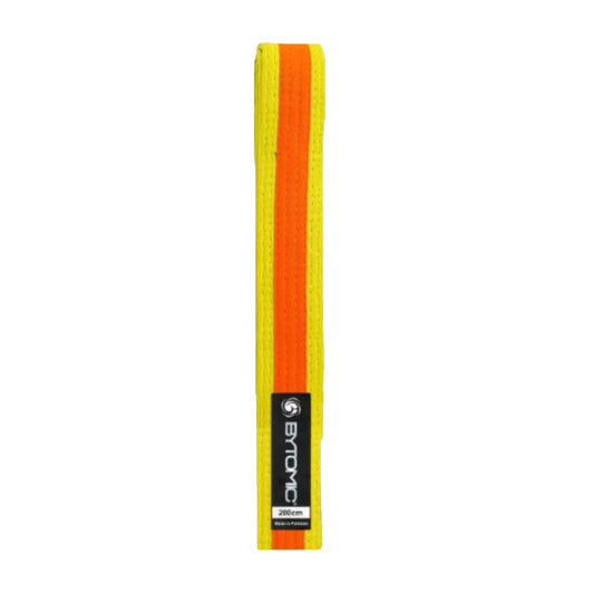 Yellow/Orange Bytomic Coloured Stripe Martial Arts Belt