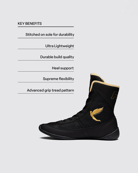 Fly Kids Tempest Boxing Boots Black/Gold