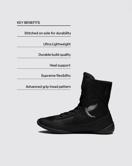 Fly Kids Tempest Boxing Boots Black