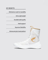 Fly Kids Tempest Boxing Boots White/Gold