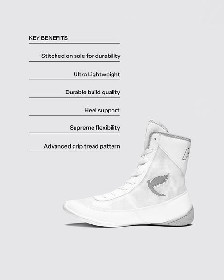 Fly Kids Tempest Boxing Boots White