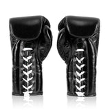 Fairtex BGL6 Lace-Up Competition Boxing Gloves Black