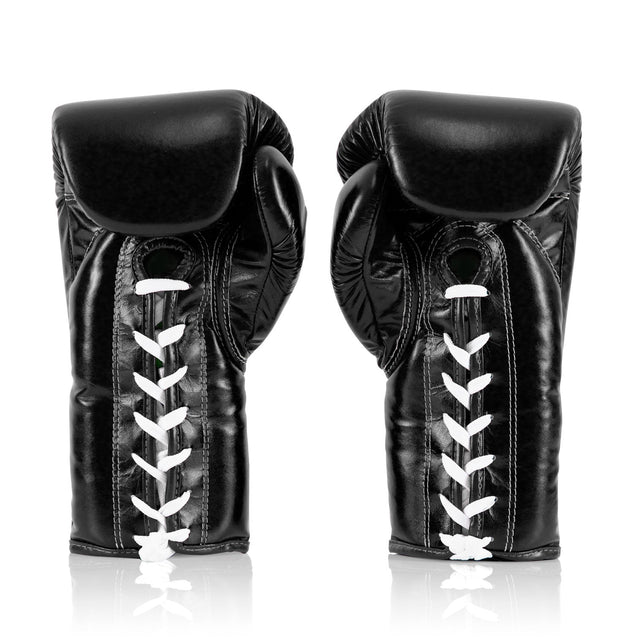 Fairtex BGL6 Lace-Up Competition Boxing Gloves Black
