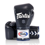 Fairtex BGL6 Lace-Up Competition Boxing Gloves Blue
