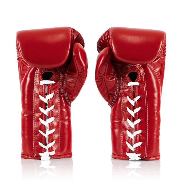 Fairtex BGL6 Lace-Up Competition Boxing Gloves Red