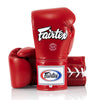Fairtex BGL6 Lace-Up Competition Boxing Gloves Red