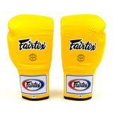 Fairtex BGL6 Lace-Up Competition Boxing Gloves Yellow