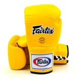 Fairtex BGL6 Lace-Up Competition Boxing Gloves Yellow