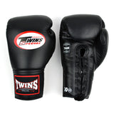 Twins Special BGLL1 Lace-Up Boxing Gloves Black