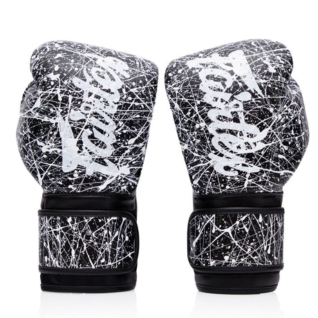 Fairtex BGV14PT Painter Microfibre Boxing Gloves Black/White