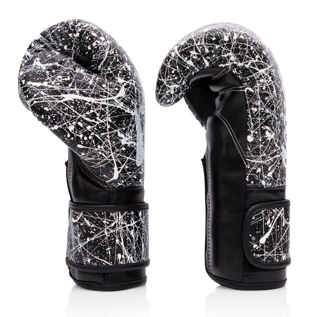 Fairtex BGV14PT Painter Microfibre Boxing Gloves Black/White