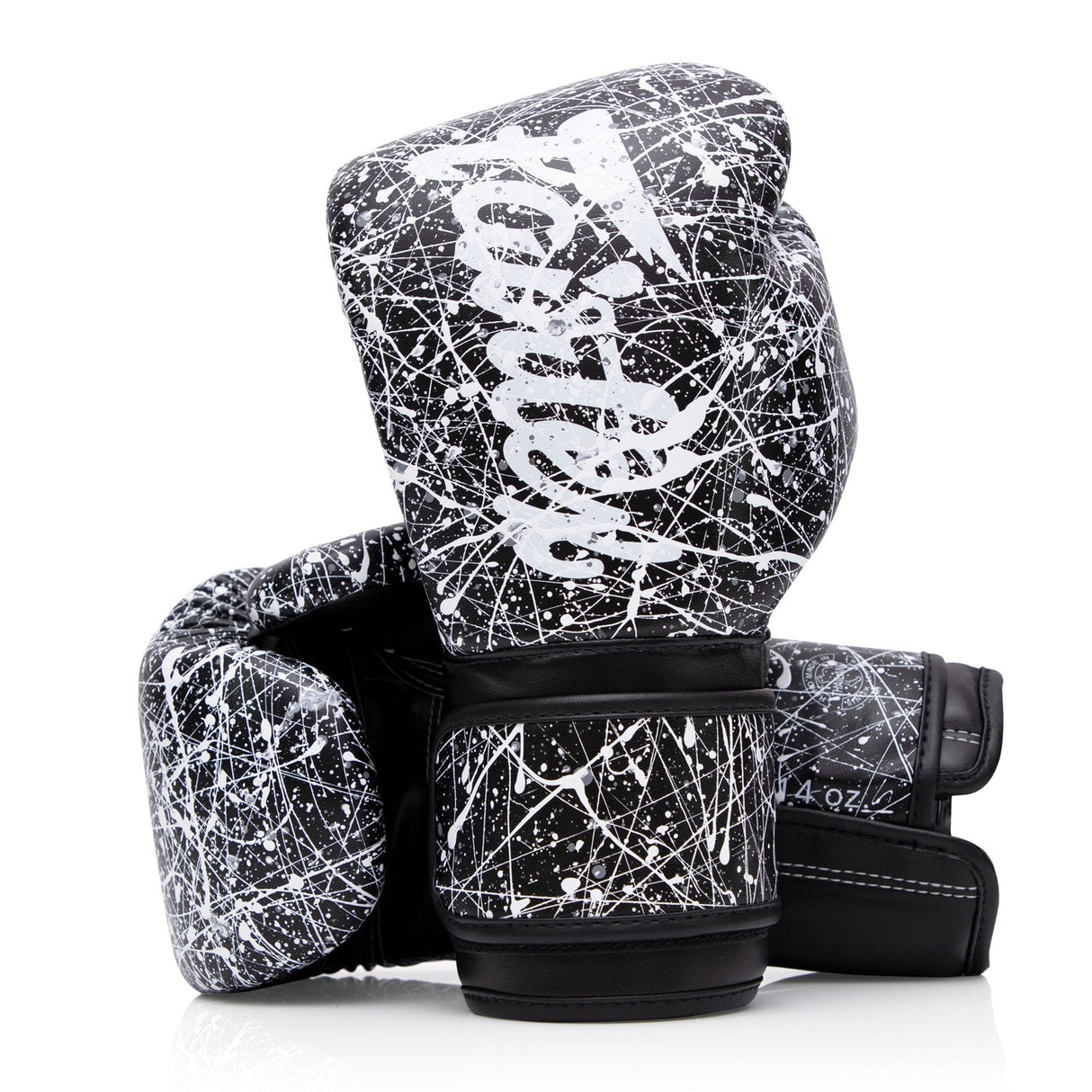 Fairtex BGV14PT Painter Microfibre Boxing Gloves Black/White