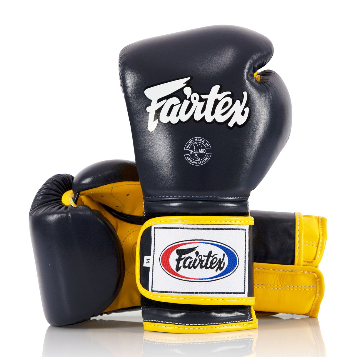 Fairtex BGV9 Mexican Style Boxing Gloves Blue/Yellow