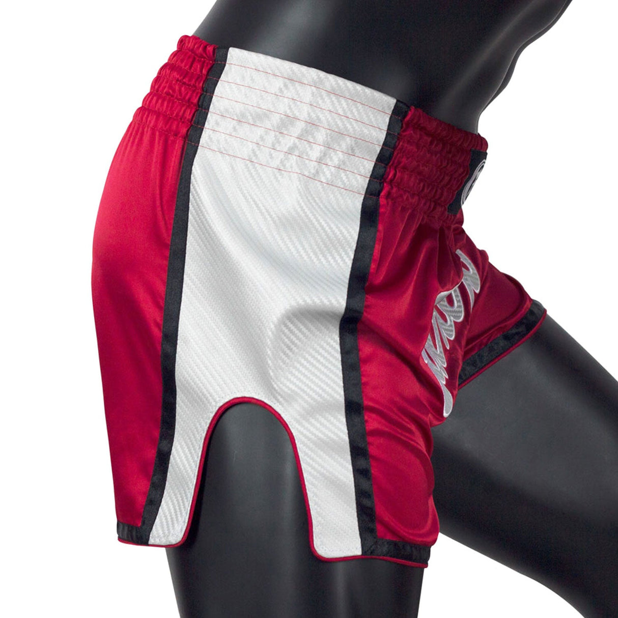 Fairtex BS1704 Slim Cut Muay Thai Shorts Red-White