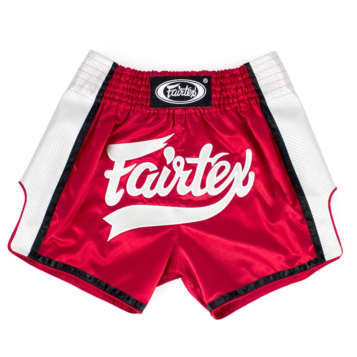 Fairtex BS1704 Slim Cut Muay Thai Shorts Red-White