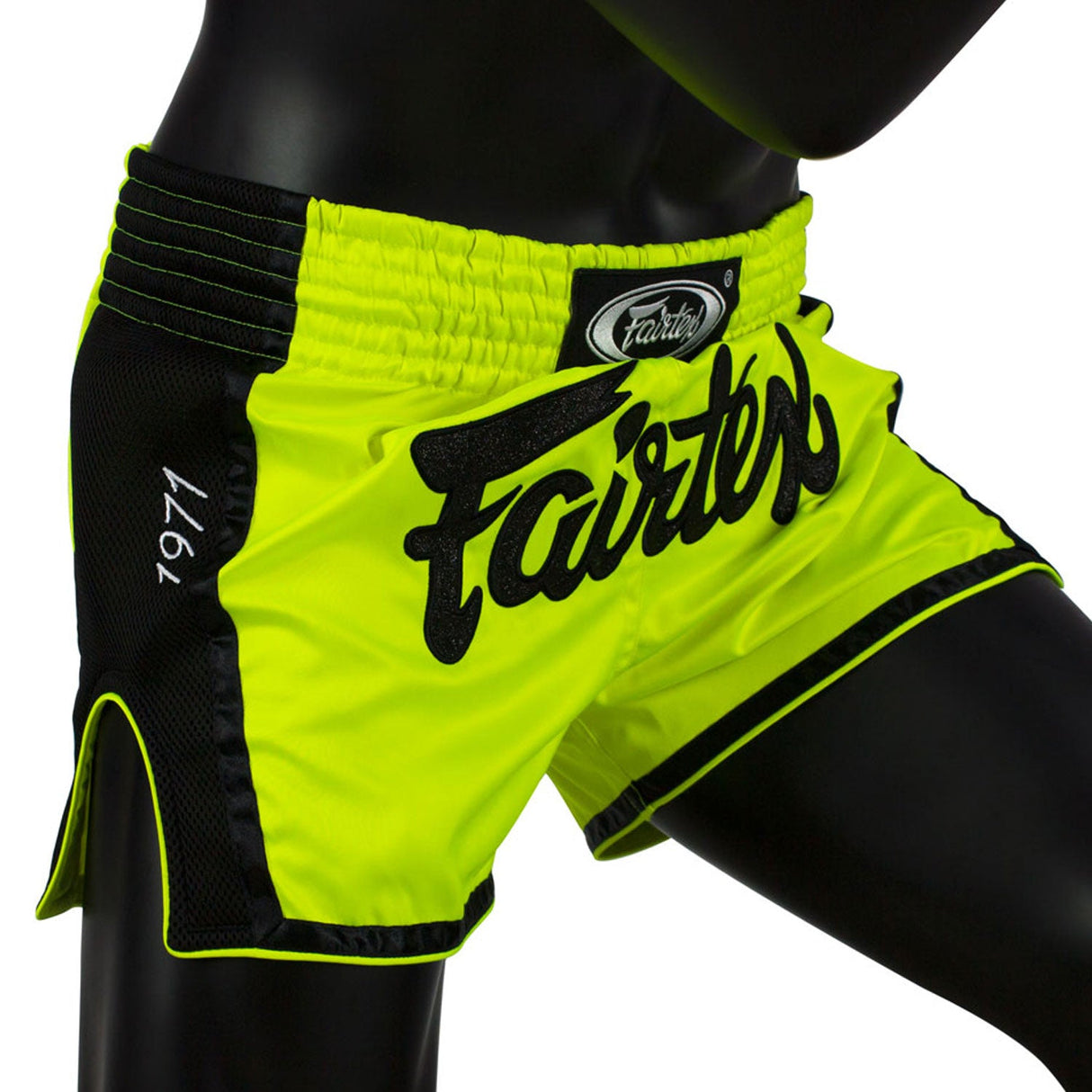Fairtex BS1706 Slim Cut Muay Thai Shorts Lime Green