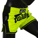 Fairtex BS1706 Slim Cut Muay Thai Shorts Lime Green