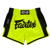 Fairtex BS1706 Slim Cut Muay Thai Shorts Lime Green