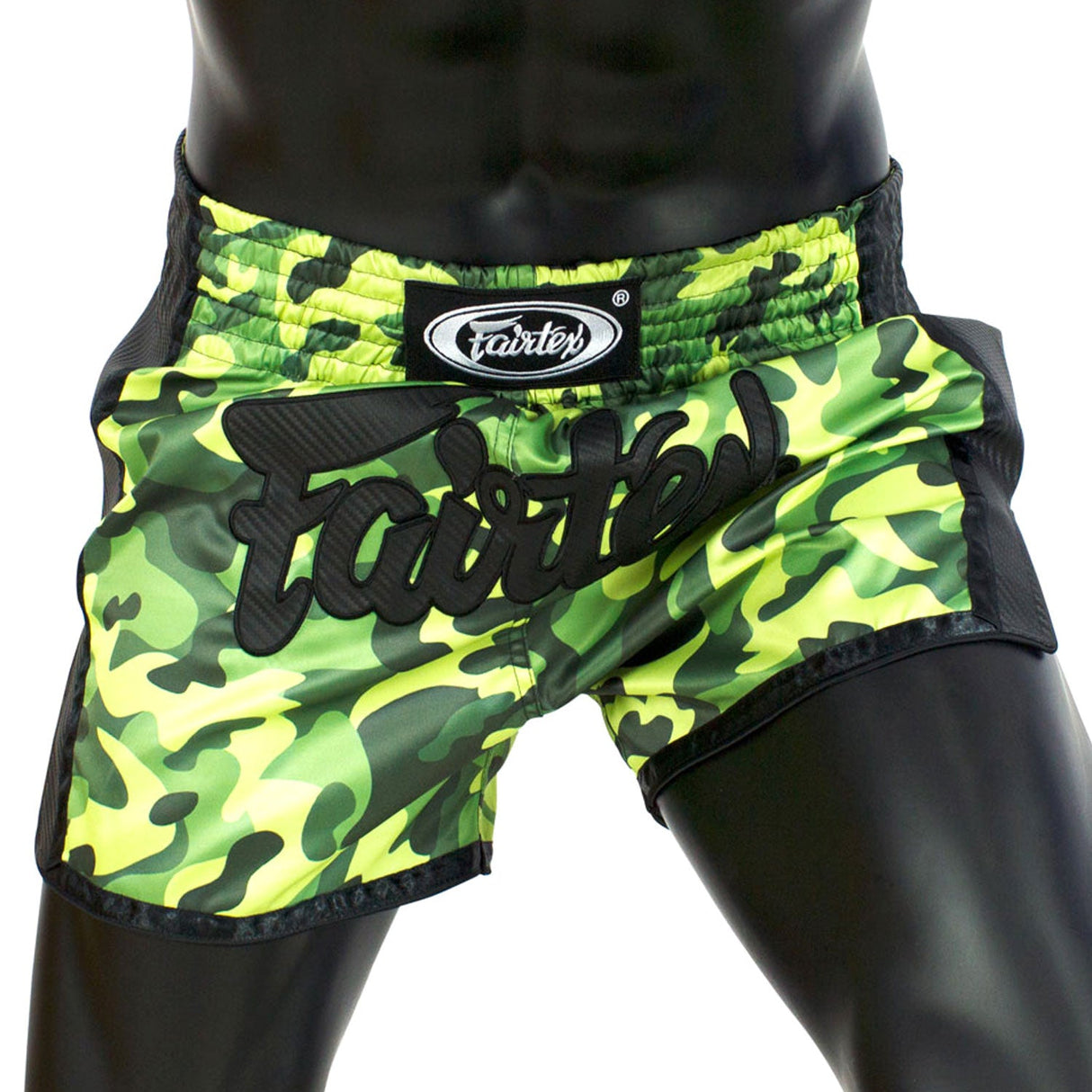 Fairtex BS1710 Slim Cut Muay Thai Shorts Green Camo