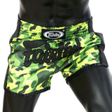Fairtex BS1710 Slim Cut Muay Thai Shorts Green Camo